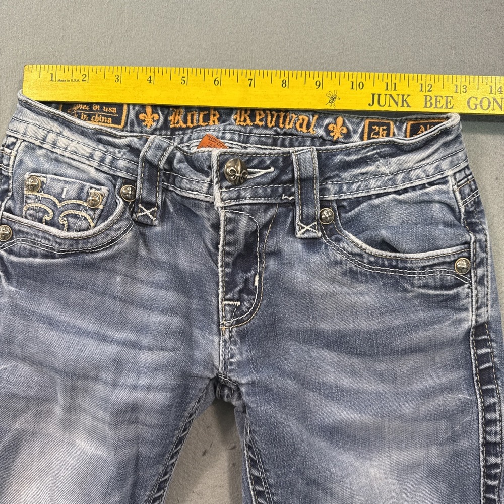 Rock Revival JEANS Womens 26x31.5 ALIVIA Easy SKINNY EMBELISHED THICK STITCH - Picture 8 of 10